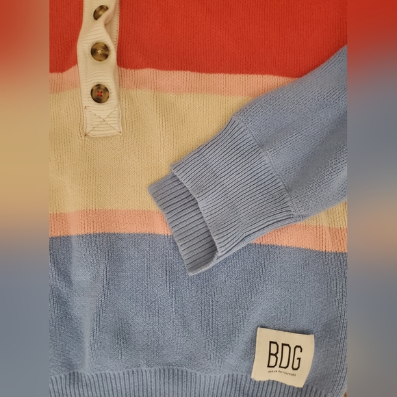 BDG Rena Long Sleeve Rugby Sweater - Picture 4 of 9